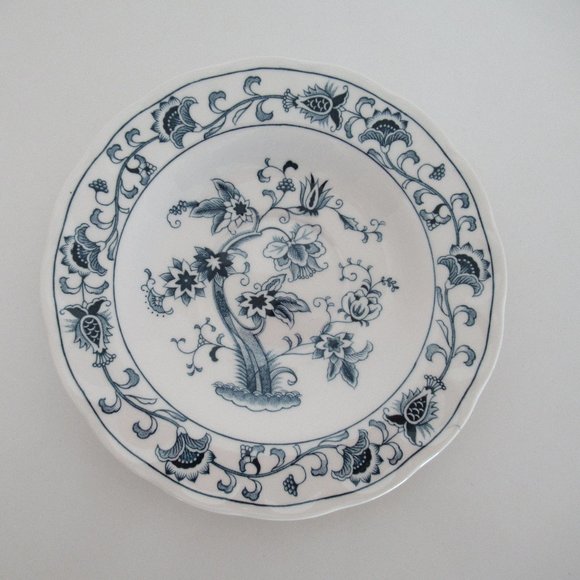 Nikko Tableware Japan White Blue Cup and Saucer Japan Ming Tree Pattern Set 8pcs - Picture 5 of 13